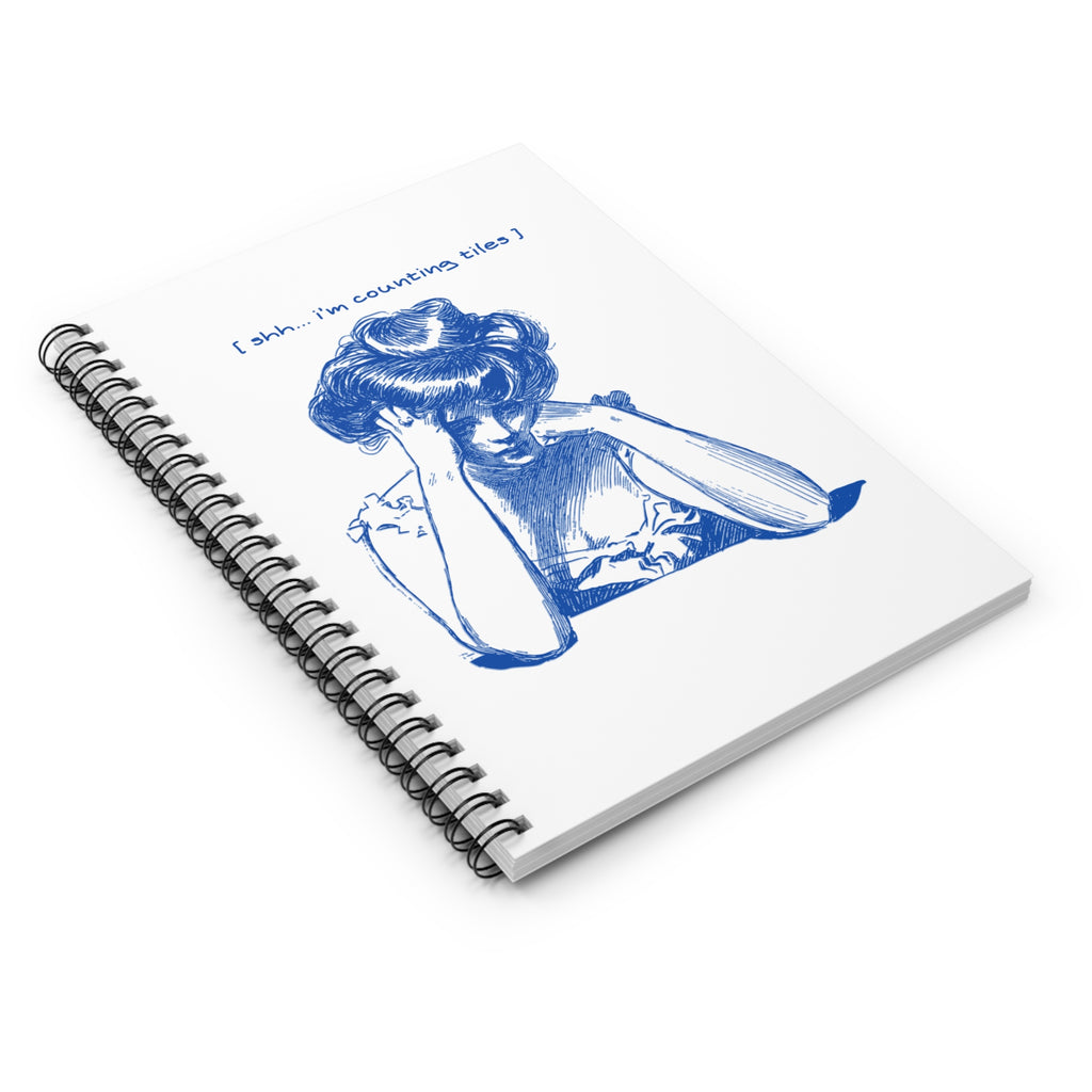 Spiral Notebook - Shh... I'm counting tiles