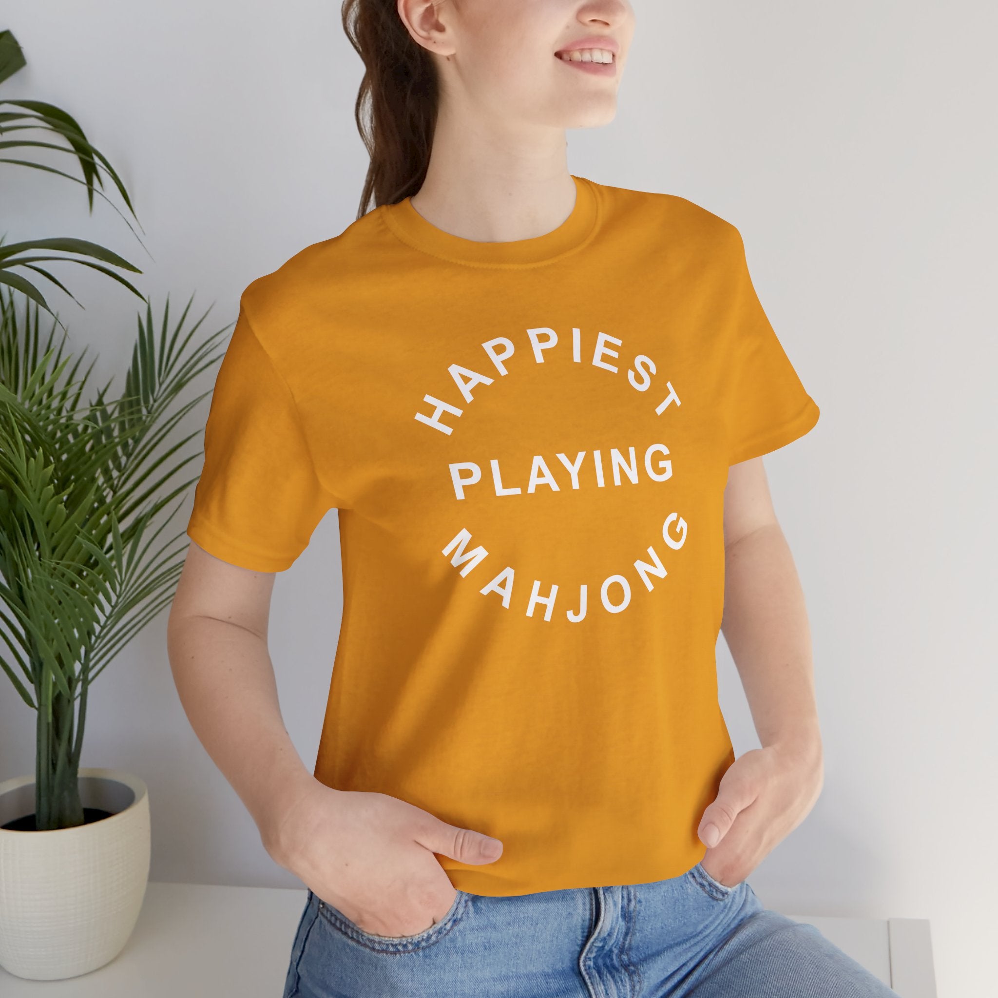 T-Shirt - Happiest Playing Mahjong (Bella+Canvas - Unisex) Main image