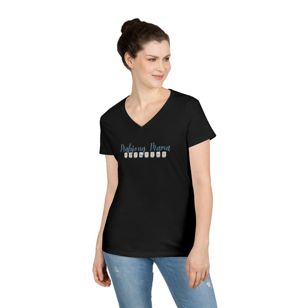 T-Shirt - Mahjong Mama - (Womens V-Neck)