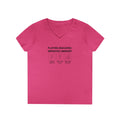 T-Shirt - Playing Mahjong Improves Memory (Womens V-Neck)