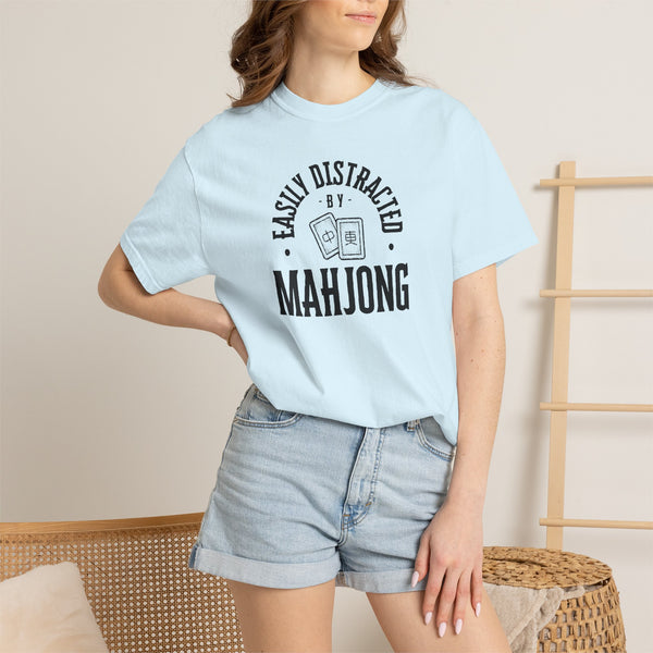 T-Shirt - Easily Distracted by Mahjong (Comfort Colors - Unisex)