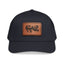 Hat - Leather Patch Baseball Cap with Sideways Mahjong Dragon Tile