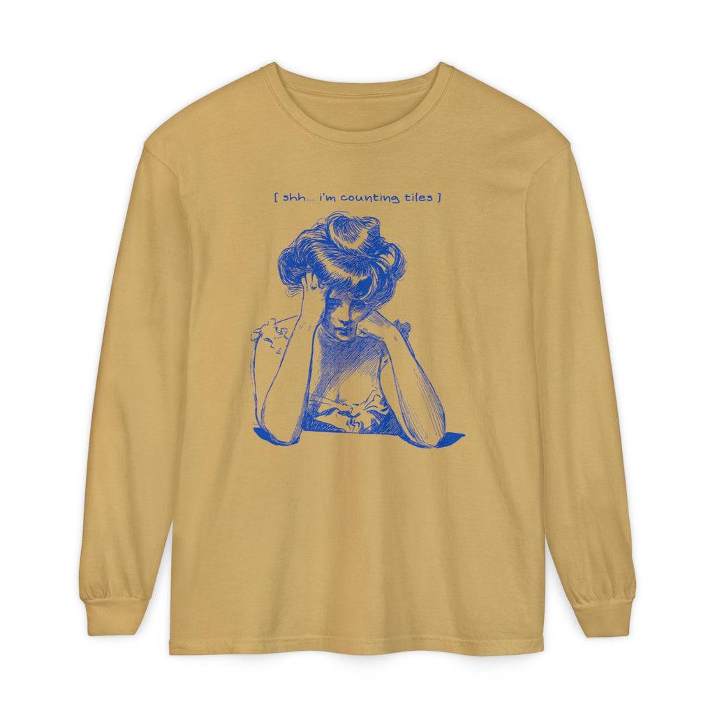 Long Sleeve Tee - Shhh I'm Counting Tiles