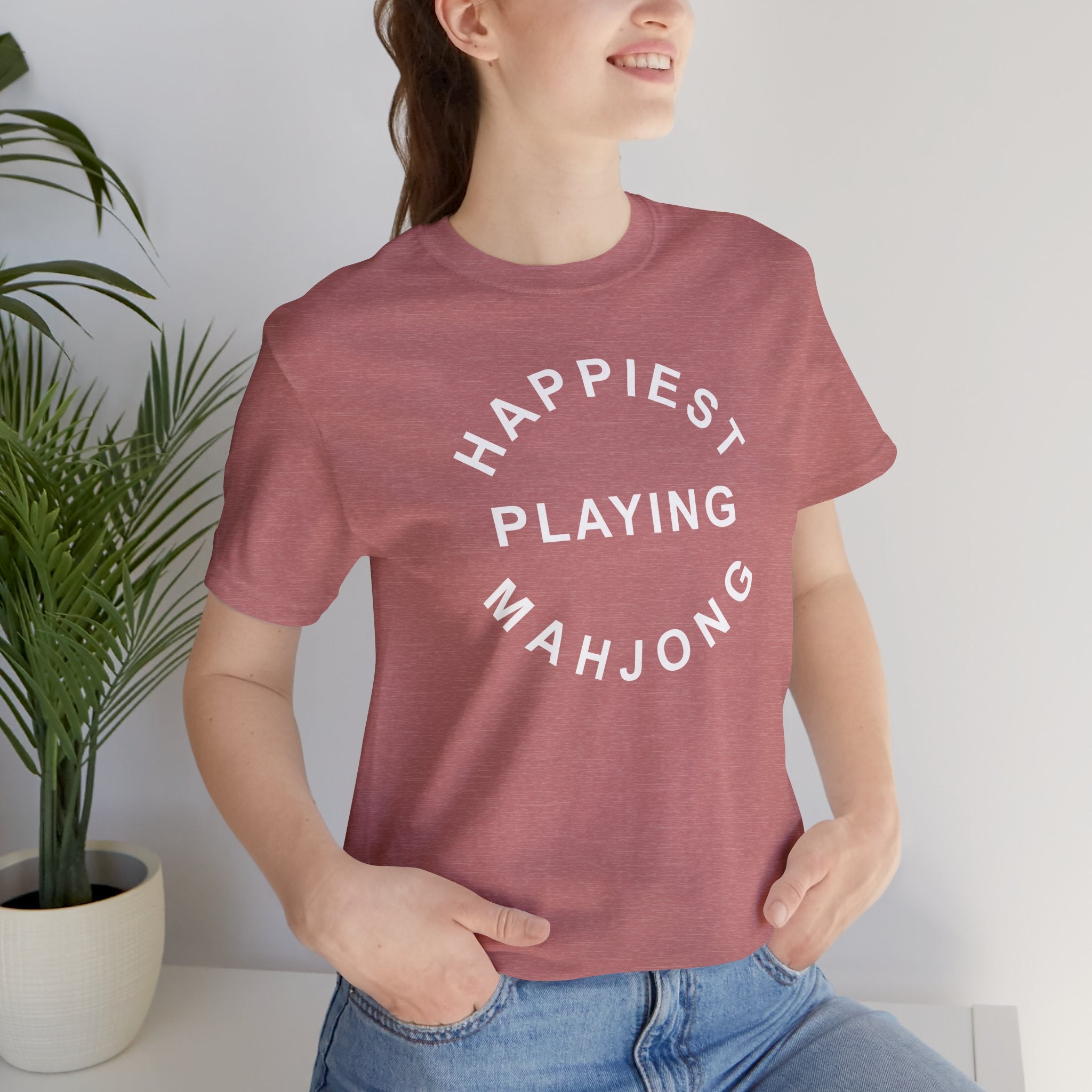 T-Shirt - Happiest Playing Mahjong (Bella+Canvas - Unisex)