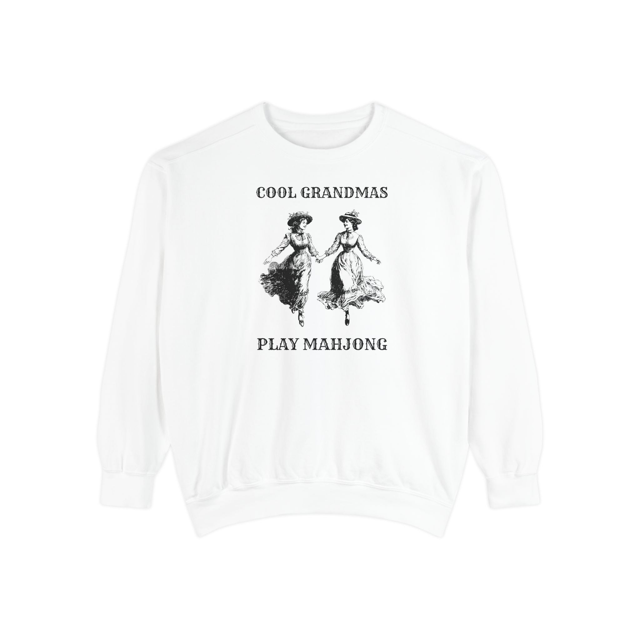 Crewneck Sweatshirt - Cool Grandmas Play Mahjong (Comfort Colors)