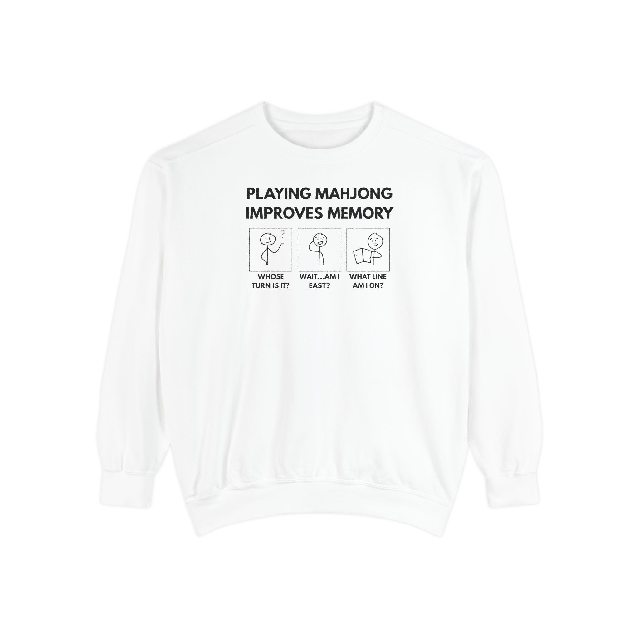 Crewneck Sweatshirt - Mahjong Improves Memory (Comfort Colors) Secondary image