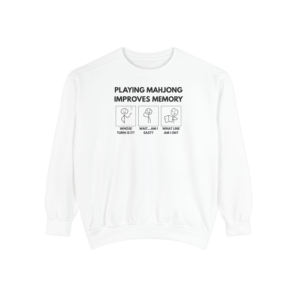 Crewneck Sweatshirt - Mahjong Improves Memory (Comfort Colors)