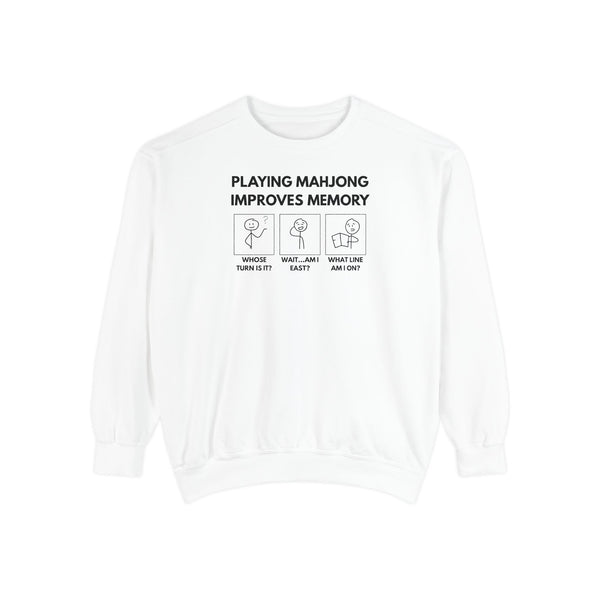 Crewneck Sweatshirt - Mahjong Improves Memory (Comfort Colors)
