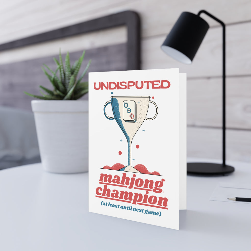 Greeting Card — "Undisputed Mahjong Champion (at least until next game)" (includes envelope)