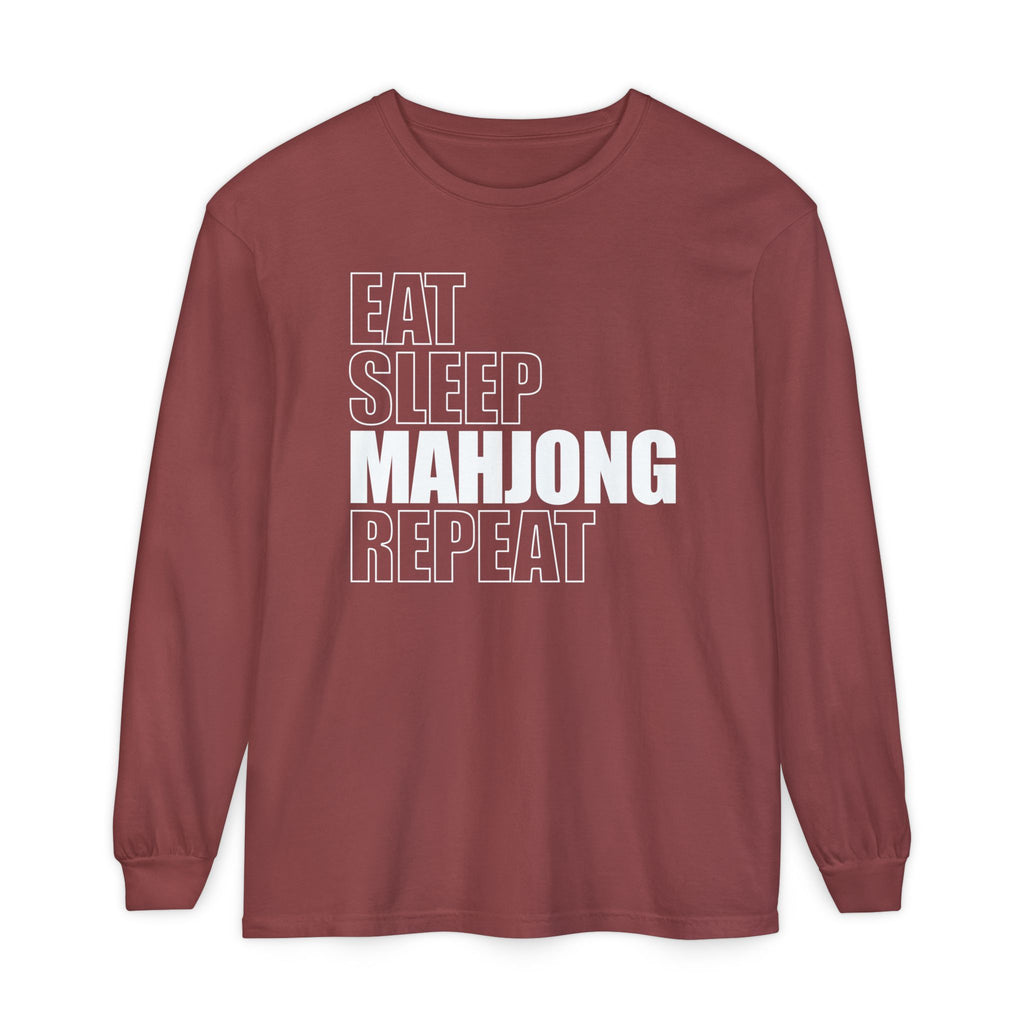 Long Sleeve T-Shirt - Eat Sleep Mahjong Repeat