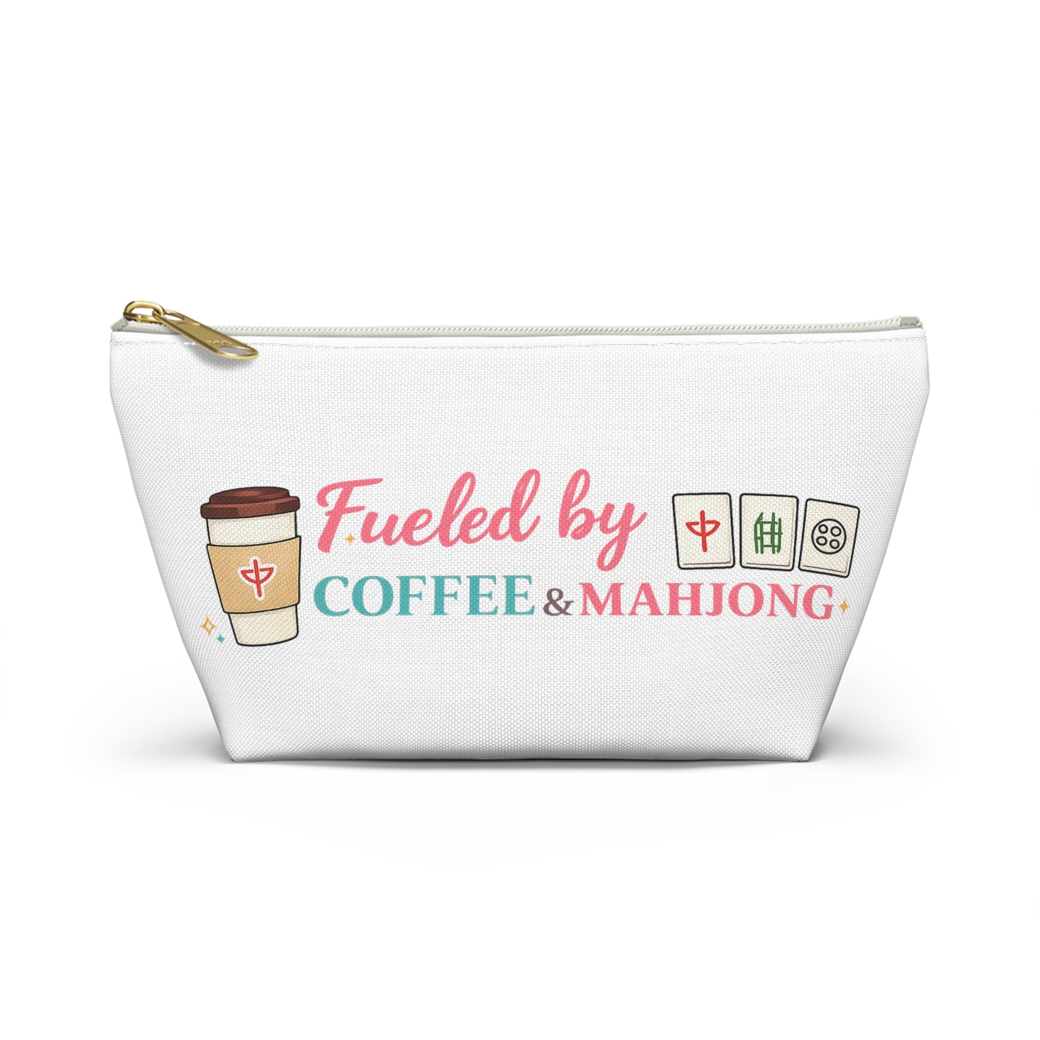 Accessory Pouch -  Fueled by Coffee & Mahjong