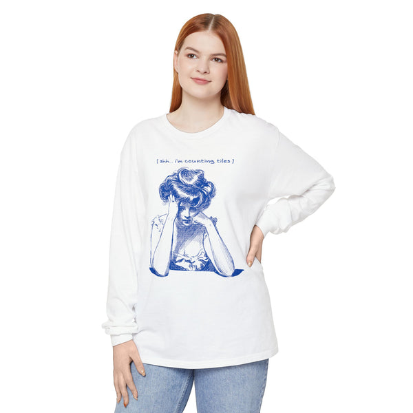 Long Sleeve Tee - Shhh I'm Counting Tiles