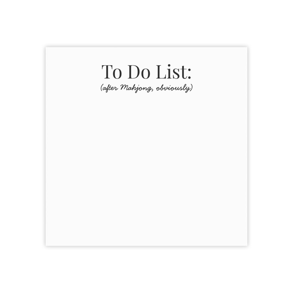 To Do List (after Mahjong, obviously) - Sticky Notes