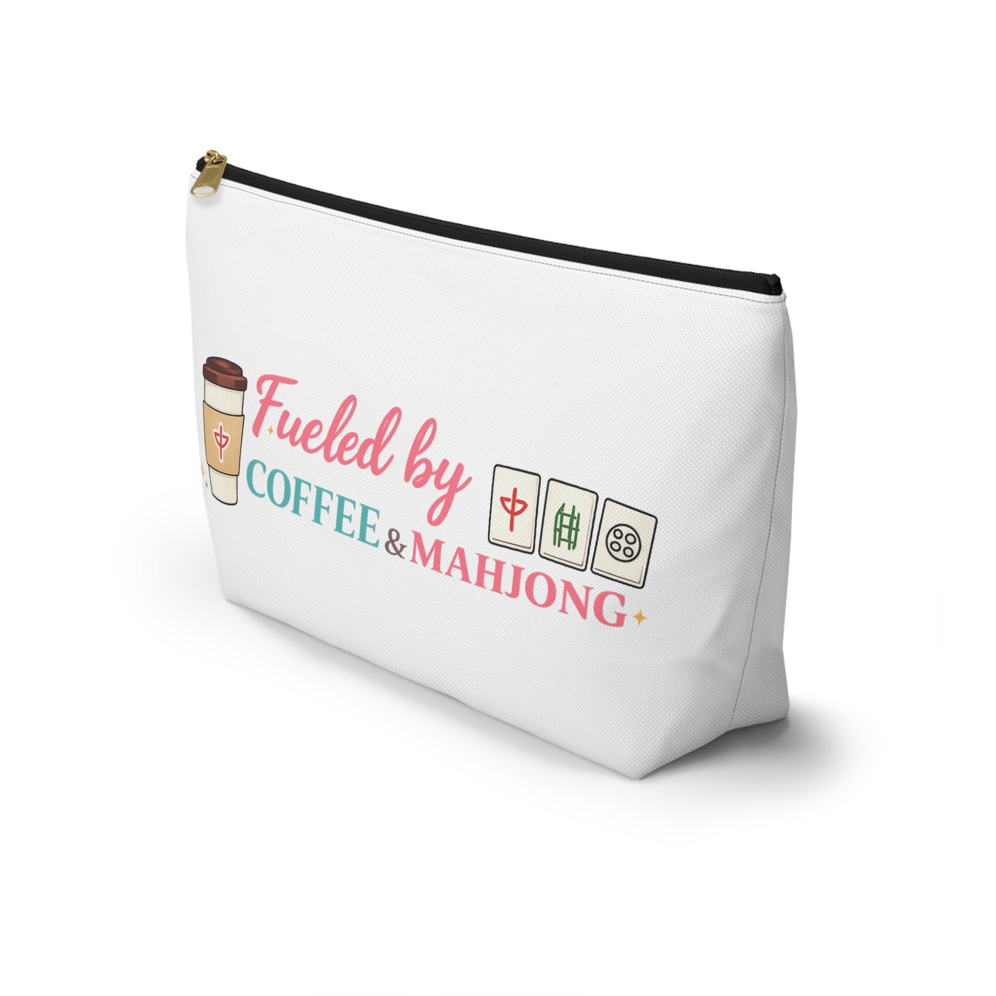 Accessory Pouch -  Fueled by Coffee & Mahjong