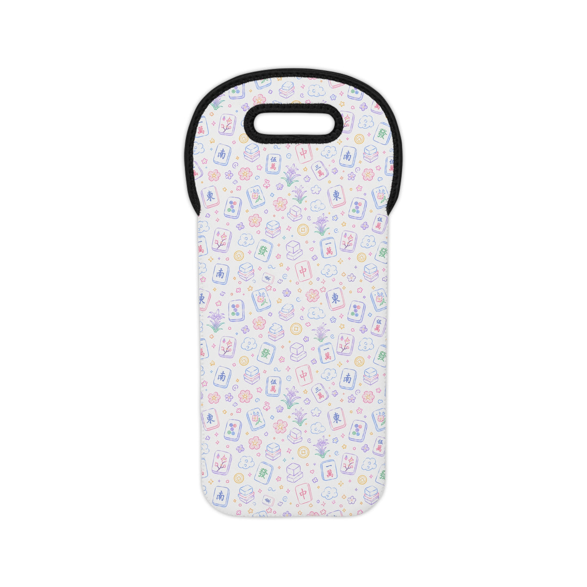 Wine Tote Bag - Color Mahjong Tiles