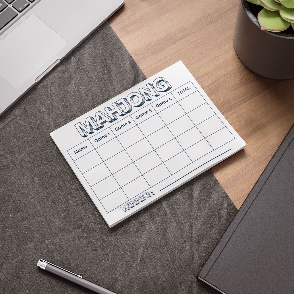 Mahjong Scorecard - Post-it® Sticky Pad - 8''x6''