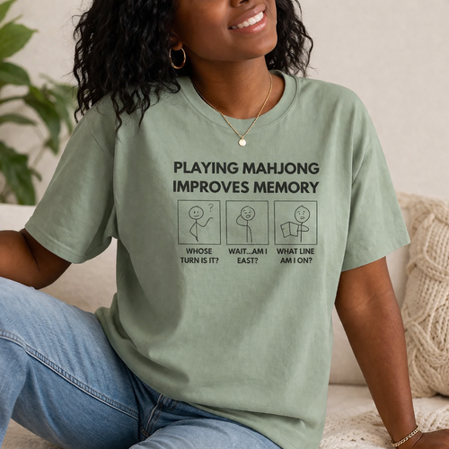 T-Shirt - Mahjong Improves Memory (Comfort Colors - Unisex)
