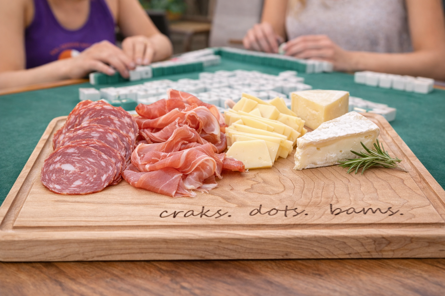 Wooden Mini Cutting Board (Engraving) - craks, dots, bams