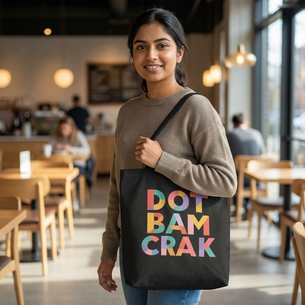 Cotton Tote Bag — Dot Bam Crak