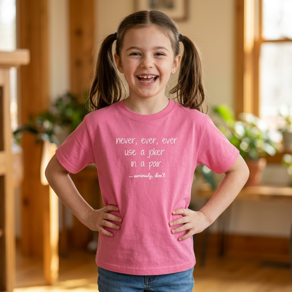 Youth Tee — never use a joker in a pair
