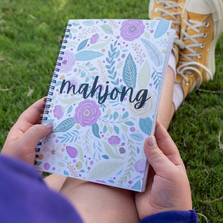 Spiral Notebook - Floral Mahjong