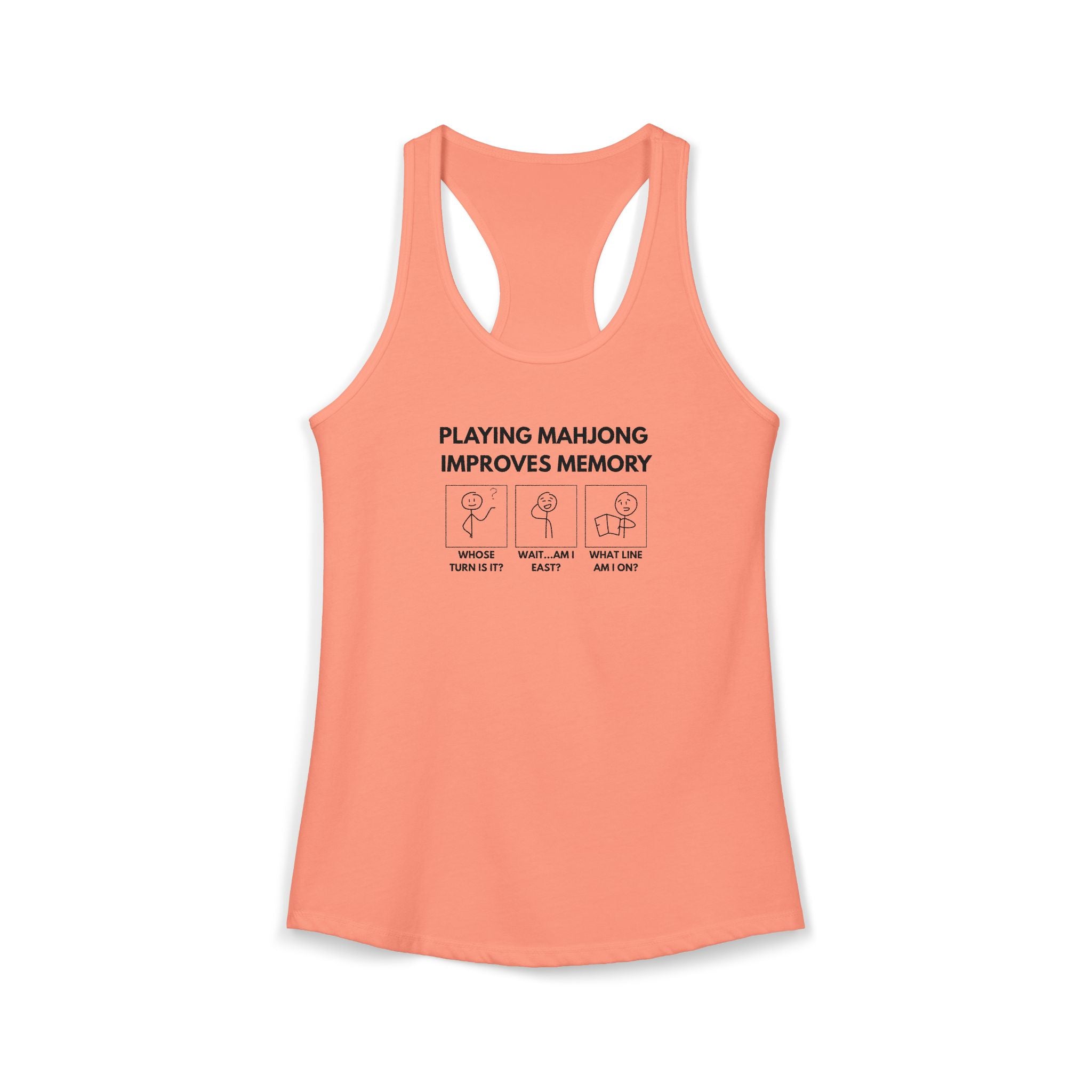 Women's Racerback Tank - Mahjong Improves Memory
