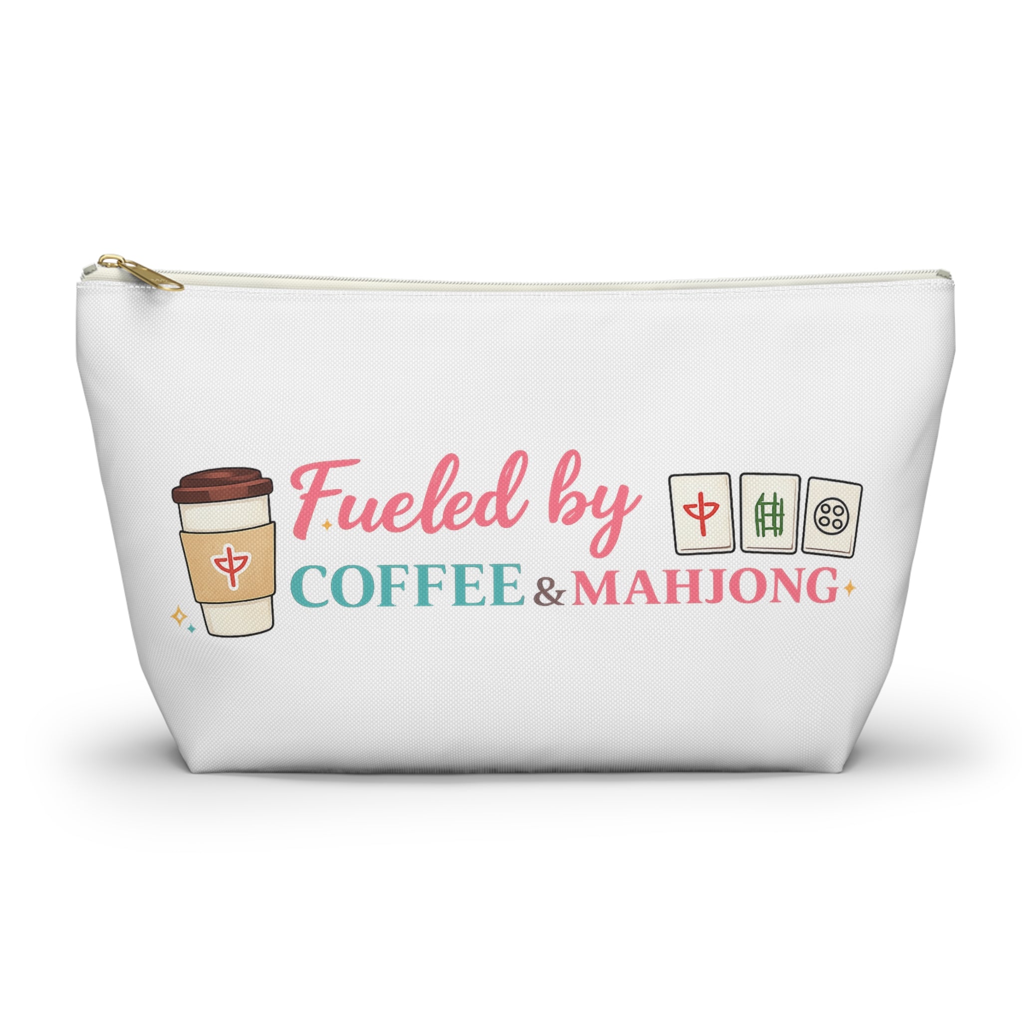 Accessory Pouch -  Fueled by Coffee & Mahjong