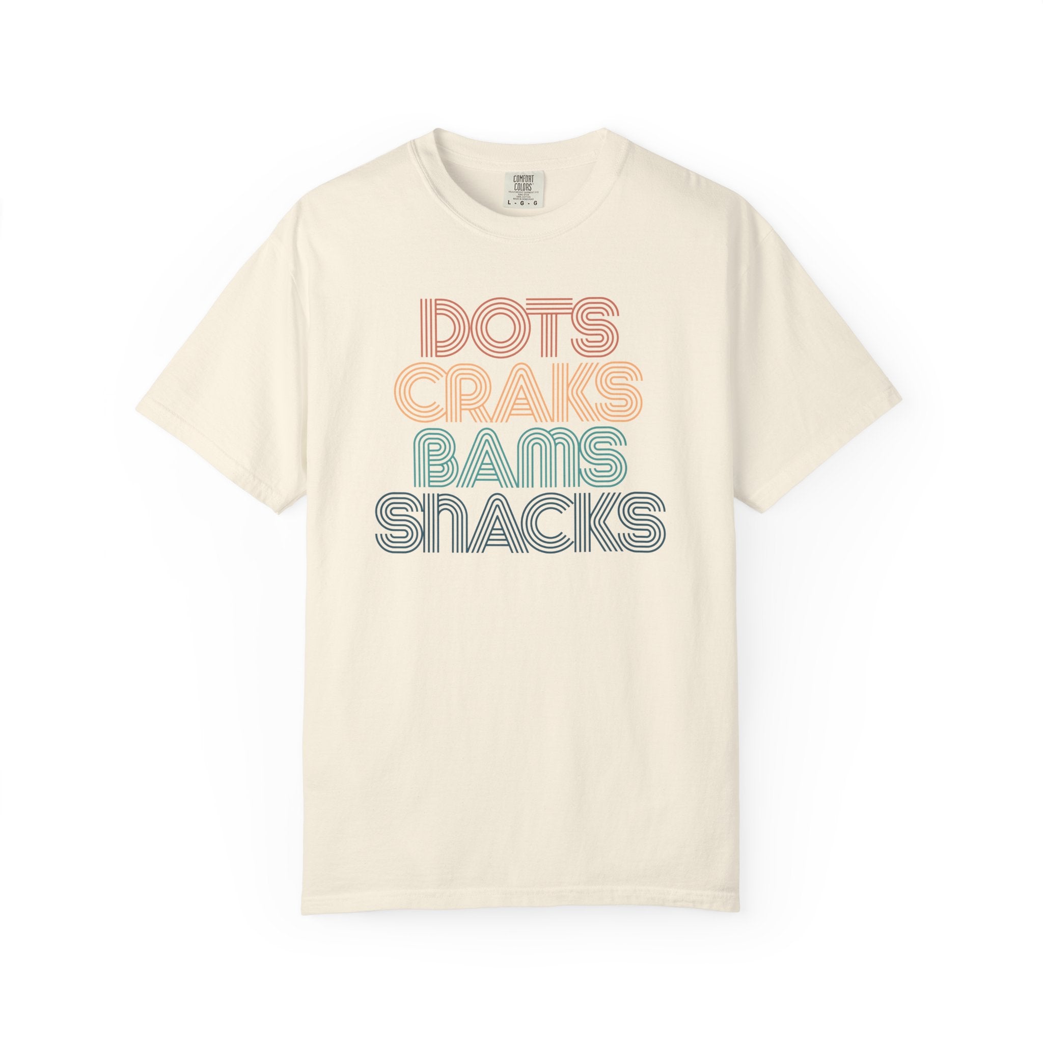 T-Shirt -Dots Craks Bams Snacks (Comfort Colors - Unisex) Secondary image