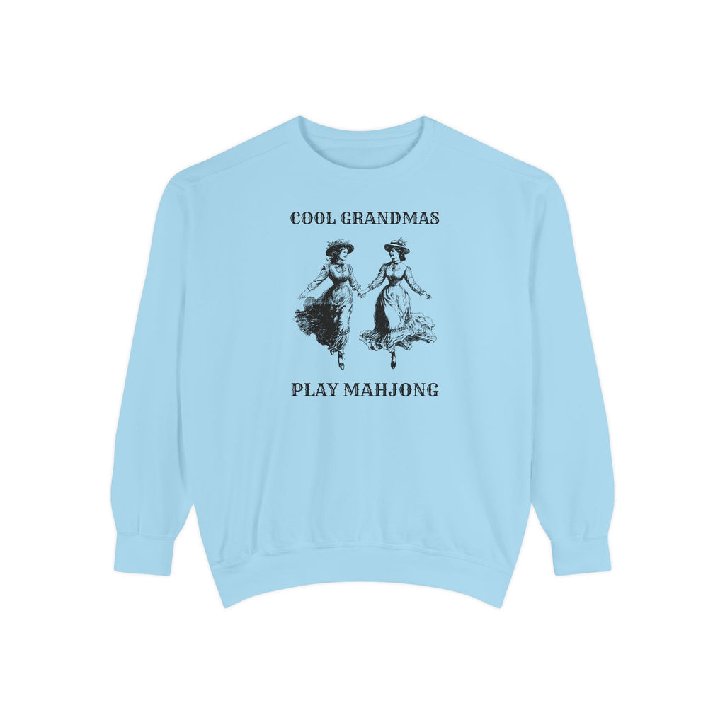 Crewneck Sweatshirt - Cool Grandmas Play Mahjong (Comfort Colors)
