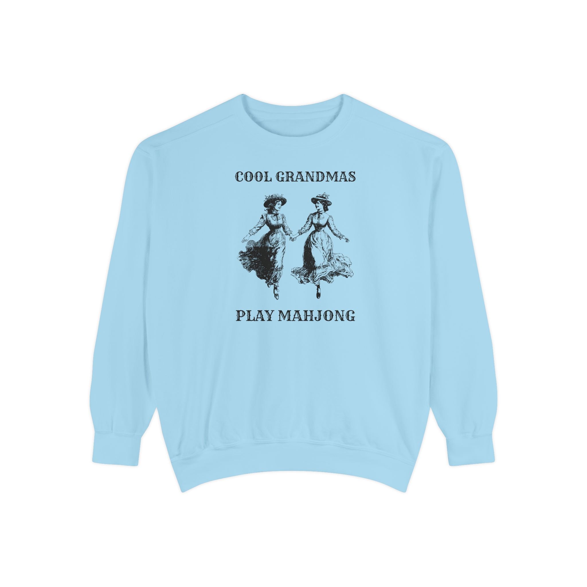 Crewneck Sweatshirt - Cool Grandmas Play Mahjong (Comfort Colors)