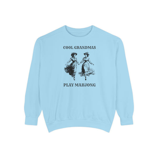 Crewneck Sweatshirt - Cool Grandmas Play Mahjong (Comfort Colors)