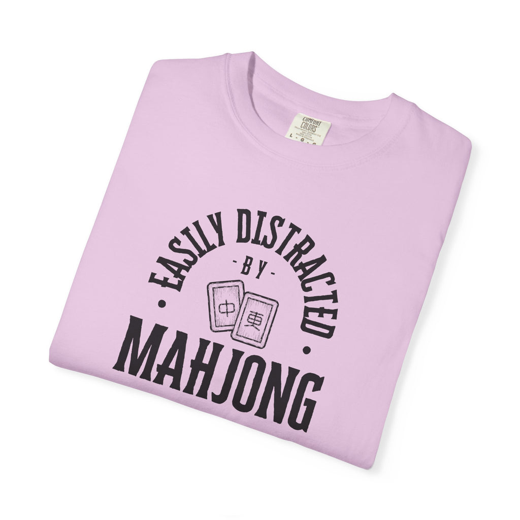 T-Shirt - Easily Distracted by Mahjong (Comfort Colors - Unisex)