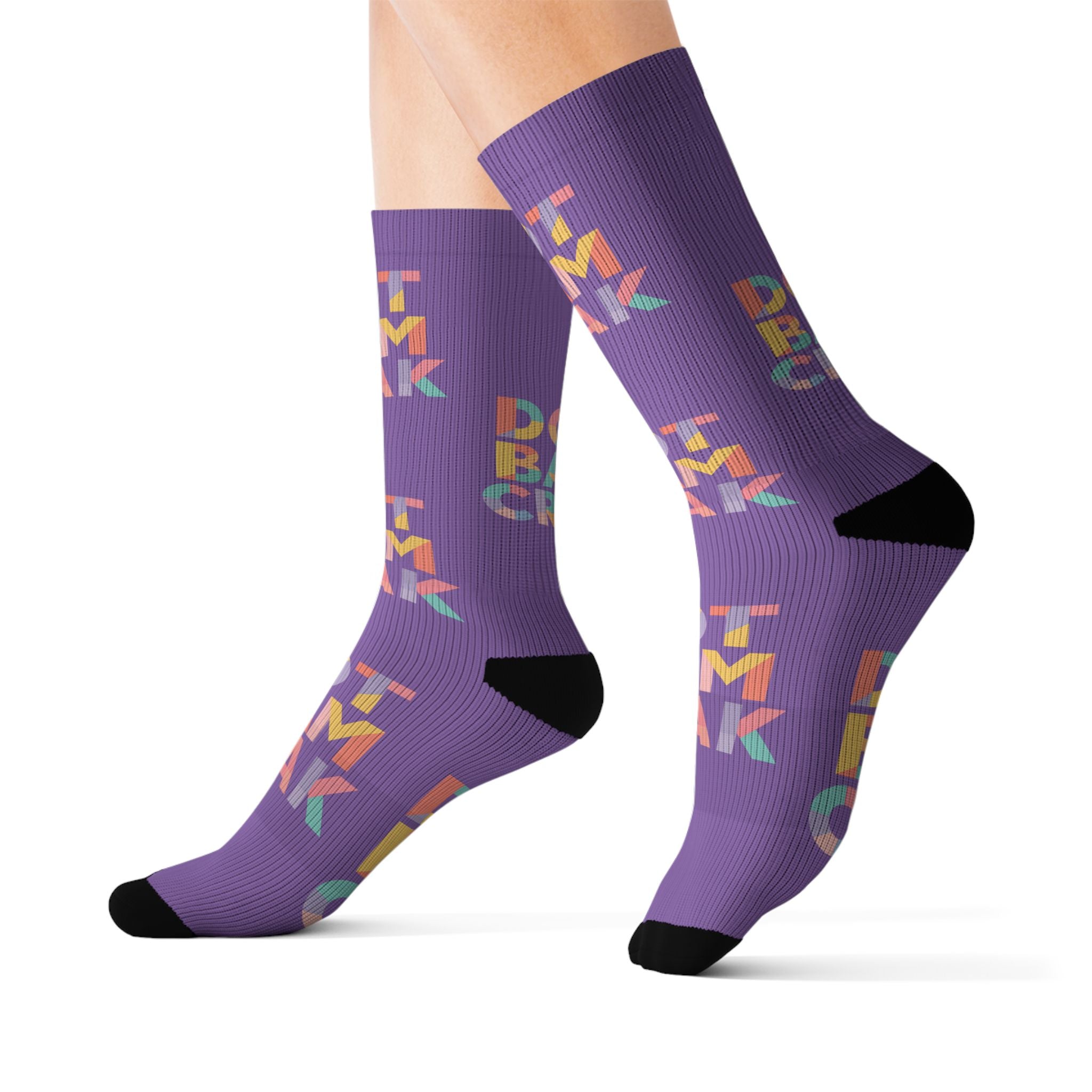 Crew Socks - Purple 'Dot Bam Crak'