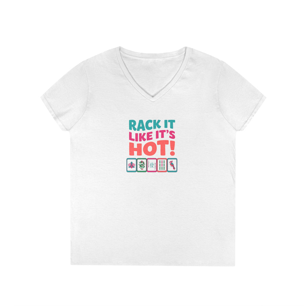 T-Shirt - Rack It Like It's Hot (Womens V-Neck)