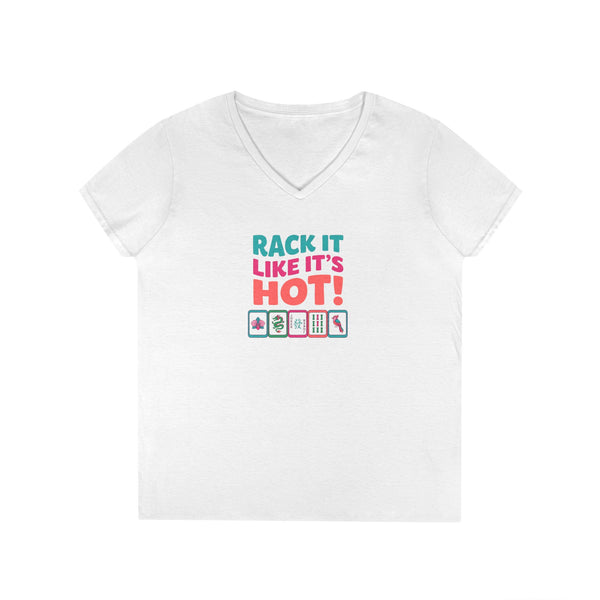 T-Shirt - Rack It Like It's Hot (Womens V-Neck)