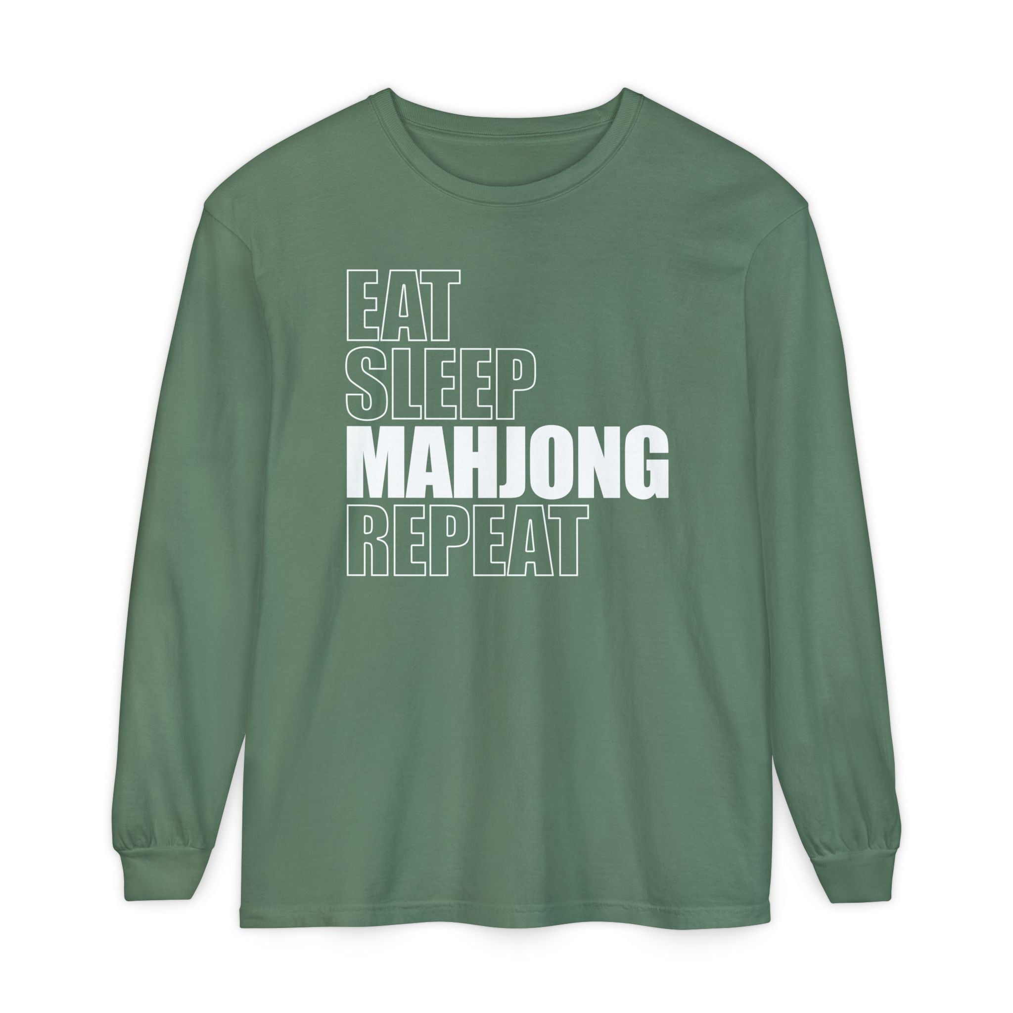 Long Sleeve T-Shirt - Eat Sleep Mahjong Repeat Secondary image