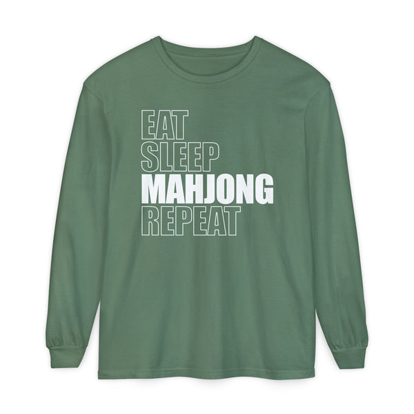 Long Sleeve T-Shirt - Eat Sleep Mahjong Repeat