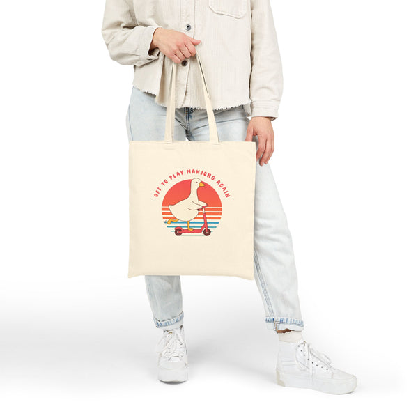 Tote Bag - Off to Play Mahjong Again- Silly Goose Collection