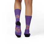 Crew Socks - Purple 'Dot Bam Crak'