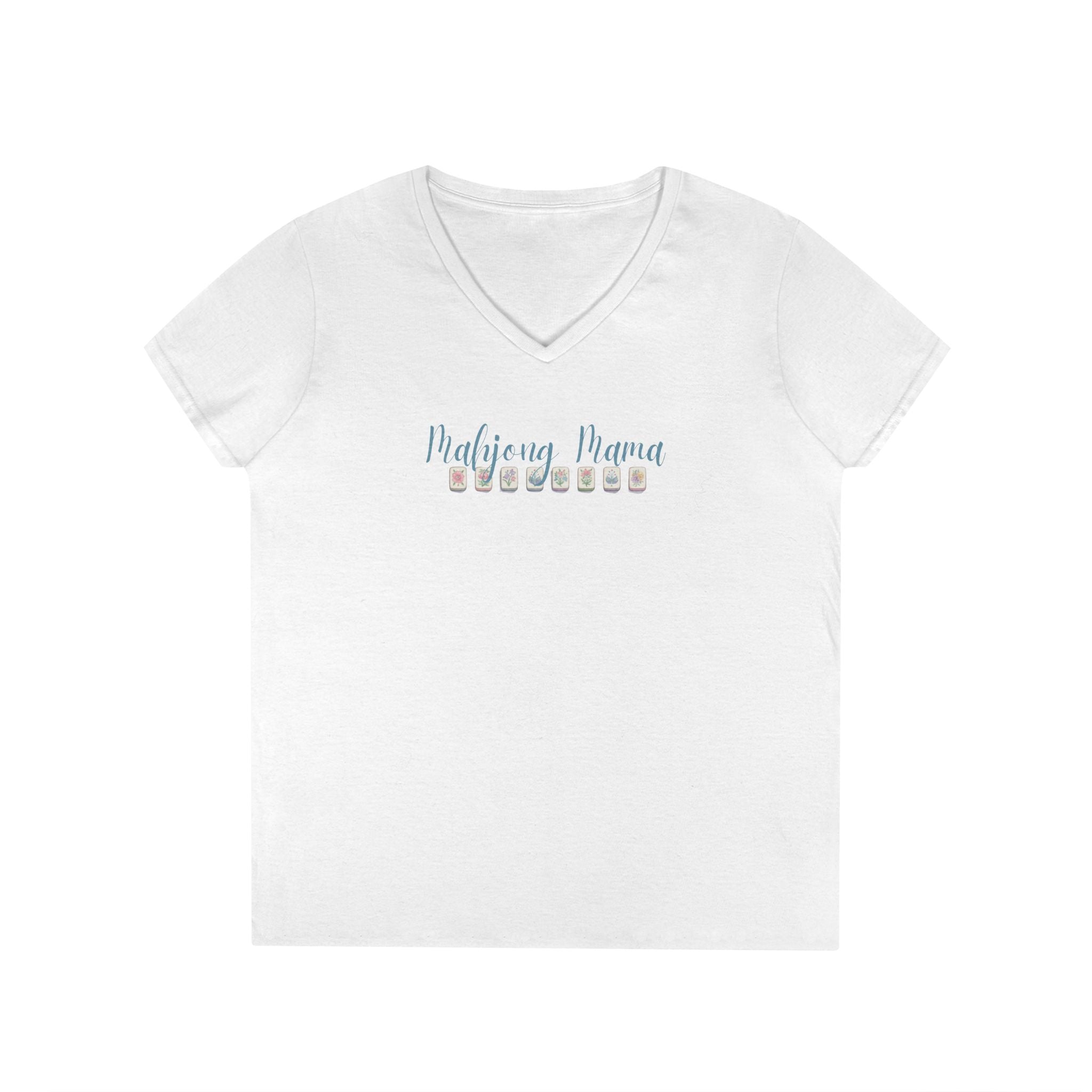 T-Shirt - Mahjong Mama - (Womens V-Neck)