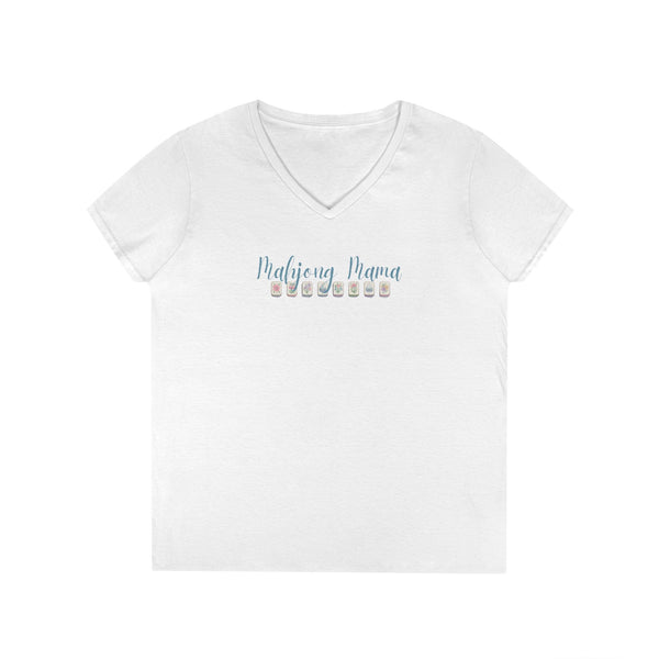 T-Shirt - Mahjong Mama - (Womens V-Neck)