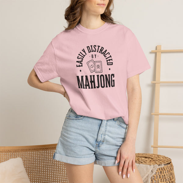 T-Shirt - Easily Distracted by Mahjong (Comfort Colors - Unisex)