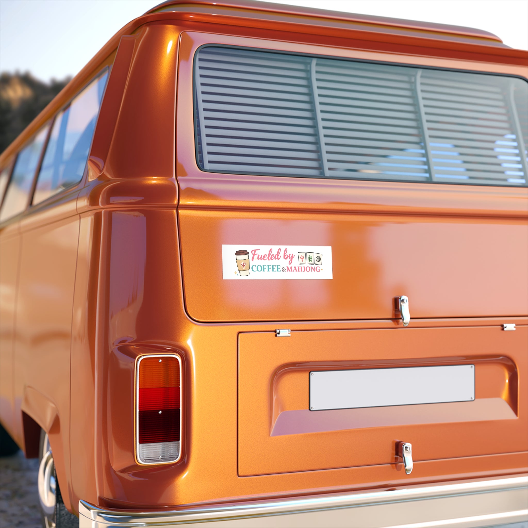 Bumper Sticker - Fueled by Coffee & Mahjong