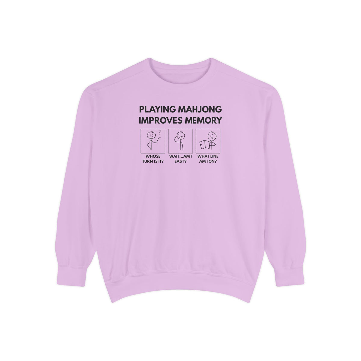 Crewneck Sweatshirt - Mahjong Improves Memory (Comfort Colors)