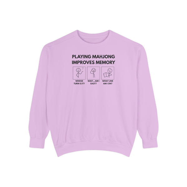 Crewneck Sweatshirt - Mahjong Improves Memory (Comfort Colors)