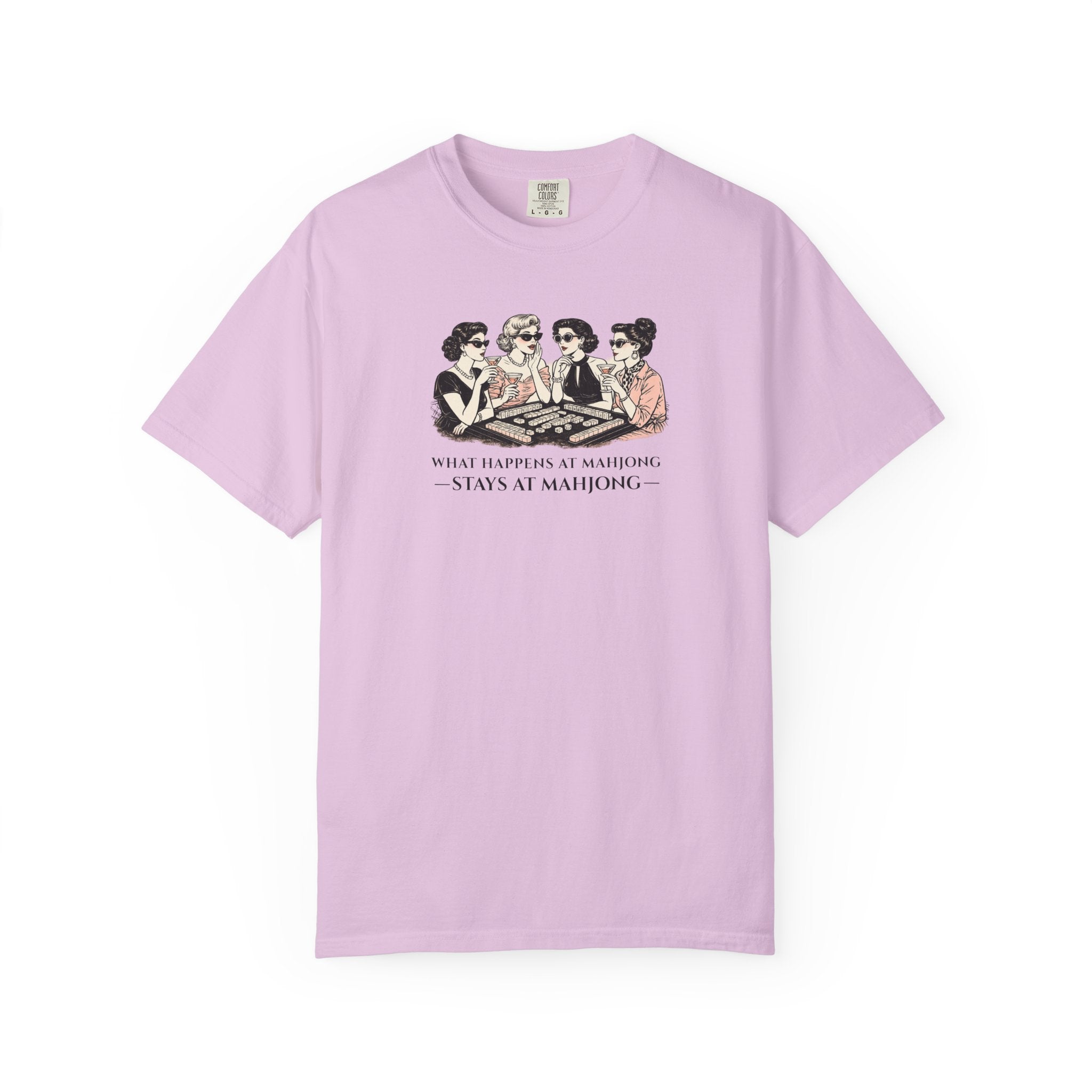 T-Shirt — "What Happens at Mahjong… Stays at Mahjong" (Comfort Colors - Unisex)