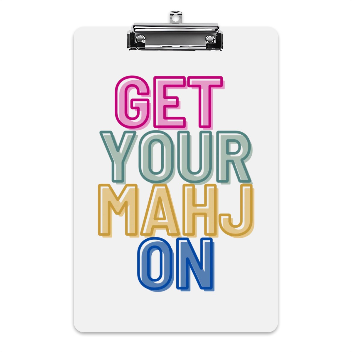 Acrylic Clipboard - Get Your Mahj On Main image