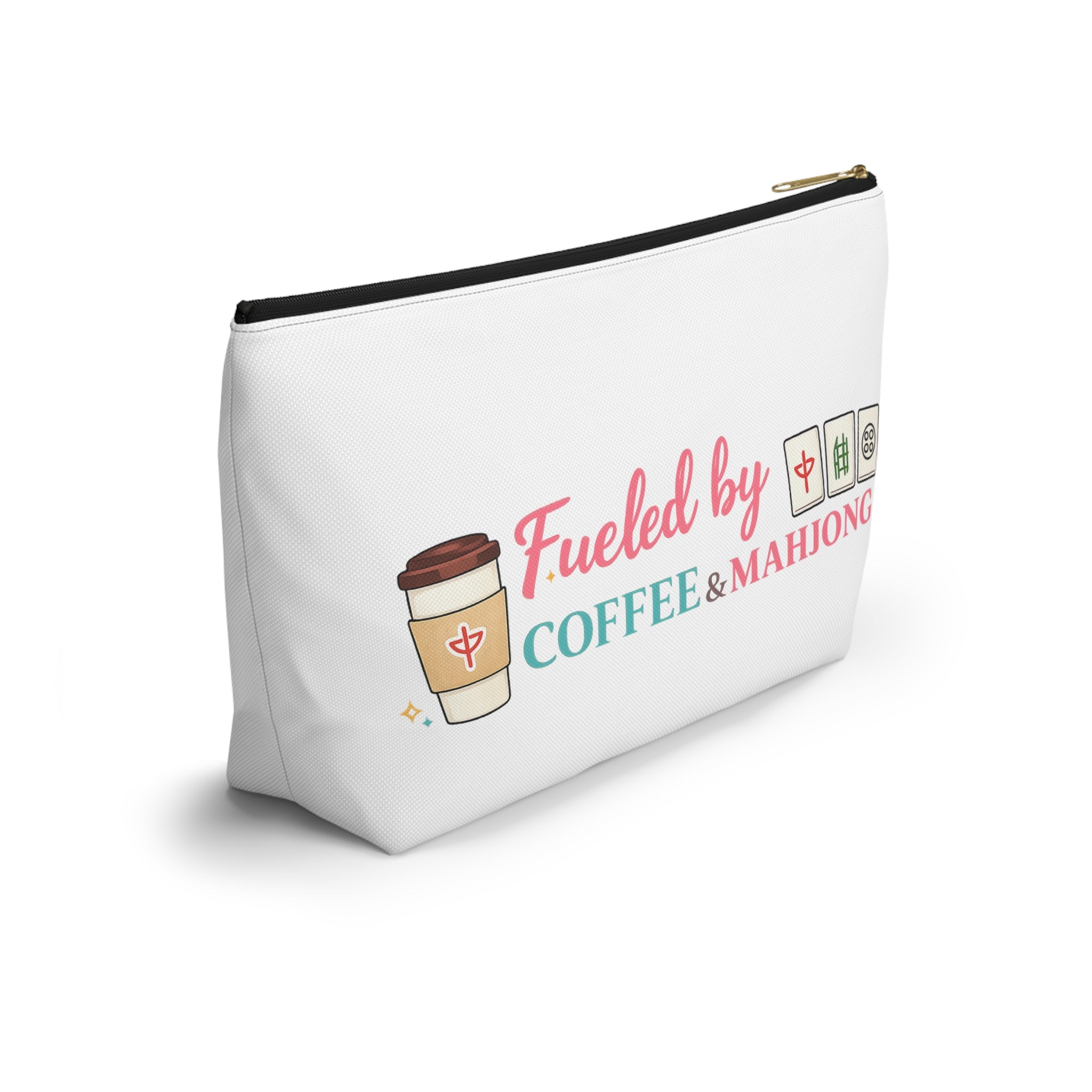 Accessory Pouch -  Fueled by Coffee & Mahjong