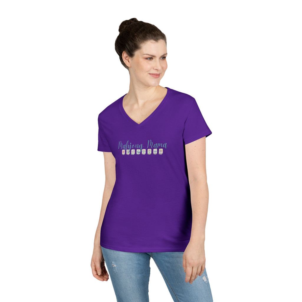 T-Shirt - Mahjong Mama - (Womens V-Neck)