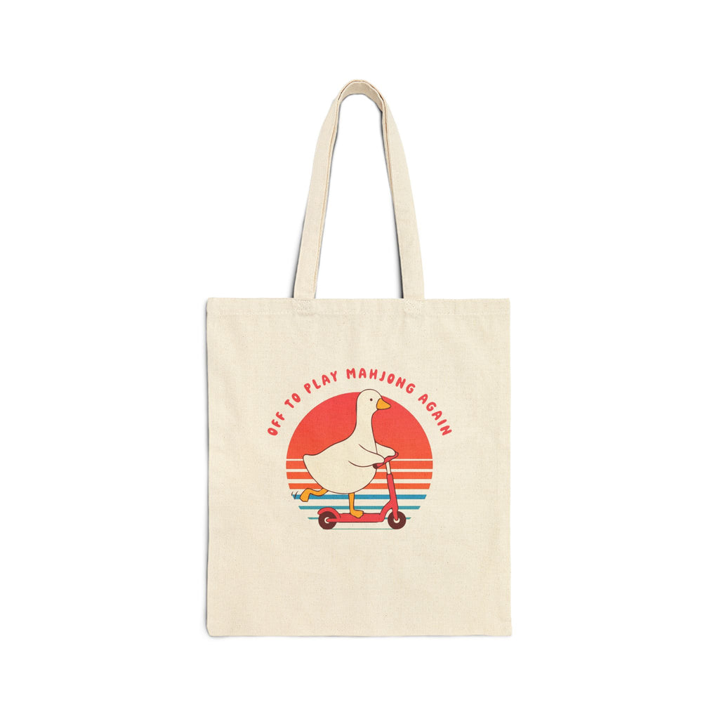 Tote Bag - Off to Play Mahjong Again- Silly Goose Collection